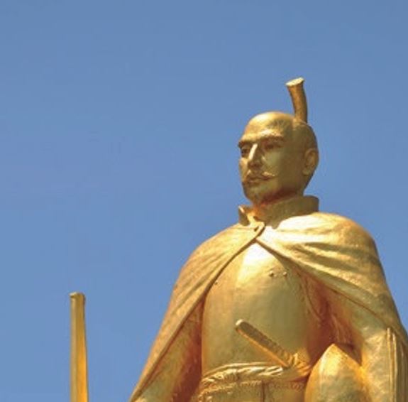 織田信長 像 立像 鉄製 約60㎝弱 美品 】 戦国時代 武将 大名 置物