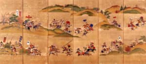 長谷堂合戦図屏風（左隻）（最上義光歴史館蔵）【後期】
